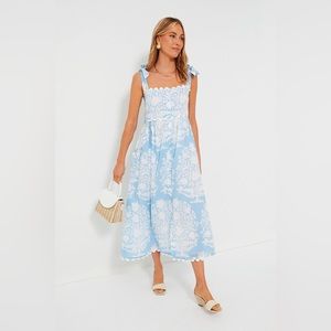 Tuckernuck x Juliet Dunn - Pastel Blue Palladio Tie Shoulder Dress